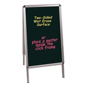 Black Wet Erase Sign Board w/ Aluminum Frame
